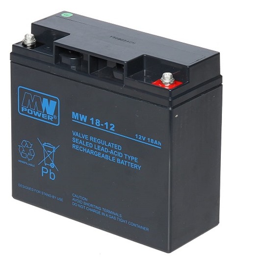 Akumulator AGM 12V/18Ah MWP 18-12 MWp 123515 -zdjęcie numer 1