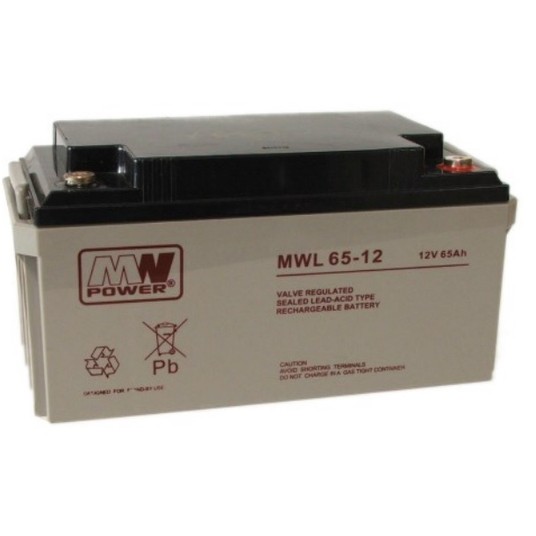 Akumulator AGM 12V/65Ah MWL 65-12 MW POWER -zdjęcie numer 1