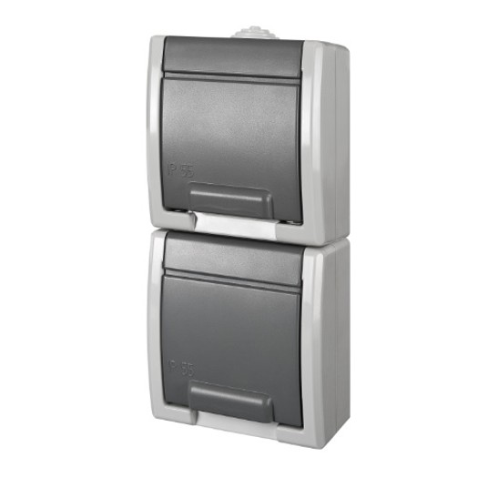 AQUANT IP55 szary Gn. podw. pionowe EP-Na 1252-10 -zdjęcie numer 1
