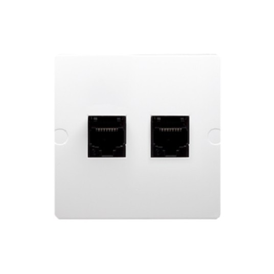 BASIC biały BMF5T.02/11 RJ45+RJ11 KONTAKT -zdjęcie numer 1