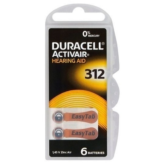 Bateria DA312 DURACELL / PR41 B6 (6szt) -zdjęcie numer 1