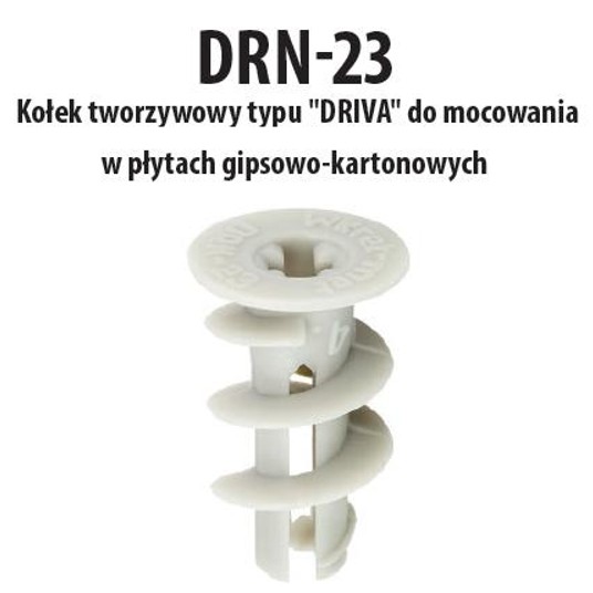 DRIVA DRN-23 z wkrętami WM 50szt worek 425953 -zdjęcie numer 1