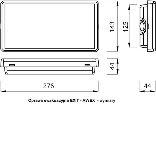 EXIT M IP65 LED 1W 1h SE ECO AWEX -zdjęcie numer 2