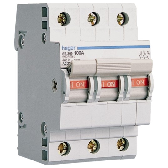 FR 303 100A rozłącznik 3P SBN390 HAGER -zdjęcie numer 1