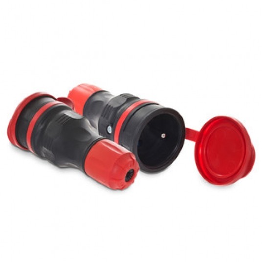 Gniazdo IP54 EXTREM z kl. GN-54 czar-czerw W-97978 -zdjęcie numer 1