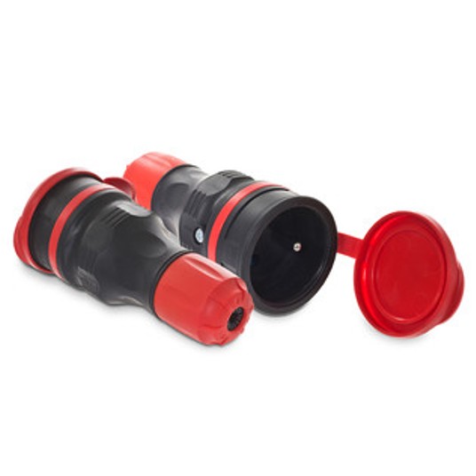 Gniazdo IP54 EXTREM z kl. GN-54 czar-czerw W-97978 -zdjęcie numer 1