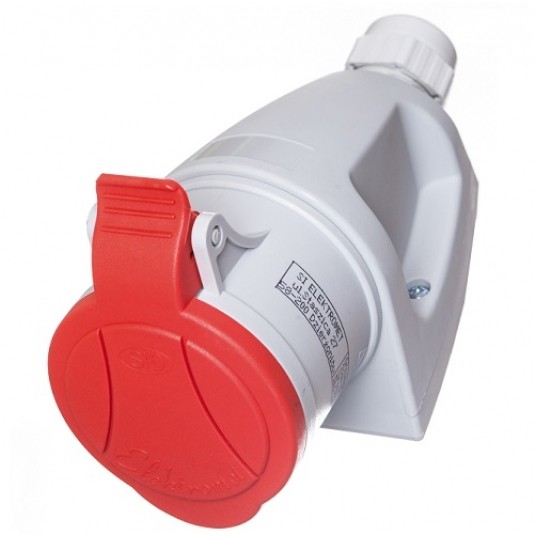 Gniazdo stałe 32A 5P 400V IP44 ELEKTROMET 921865 -zdjęcie numer 1