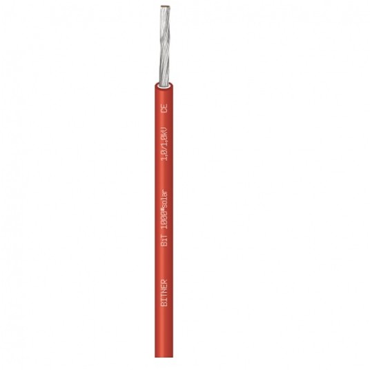 Kabel solarny 1x6 czerwony BiT1000 BITNER -zdjęcie numer 1