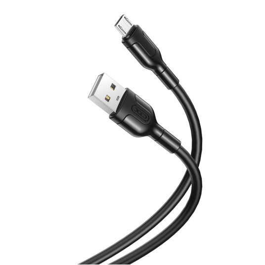 Kabel USB-microUSB 1m 2,1A czarny NB212 XO -zdjęcie numer 1