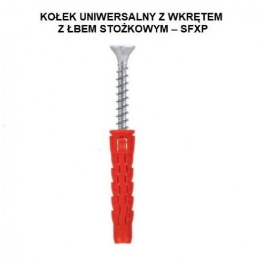 Kołek SFXP 6 (4,0x40) WM 200szt 304328 czerwony -zdjęcie numer 1