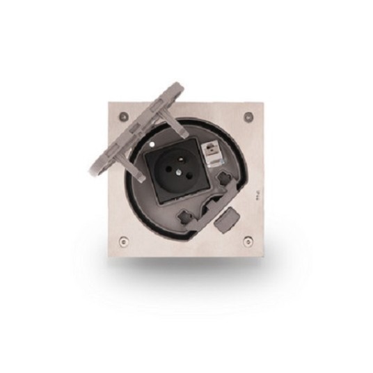 KSE25U/23/72 Wkład puszki IP66 Gn.230V + Gn RJ45 -zdjęcie numer 1