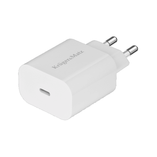 Ładowarka 230V - gn. USB-C 3A biała Kruger KM0850 -zdjęcie numer 1