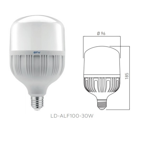 LED E27 27W 230V 2900lm NW F100 GTV 374890 -zdjęcie numer 2