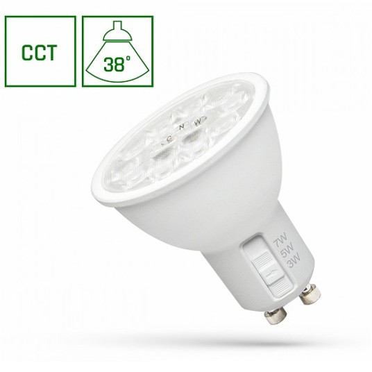LED GU10 230V 3/5/7W CCT 820lm SPECTRUM 608169 -zdjęcie numer 3
