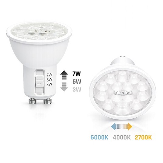 LED GU10 230V 3/5/7W CCT 820lm SPECTRUM 608169 -zdjęcie numer 1