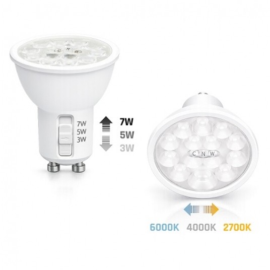 LED GU10 230V 3/5/7W CCT 820lm SPECTRUM 608169 -zdjęcie numer 1