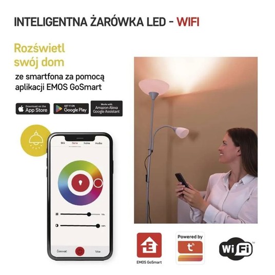 LED GU10 230V 4,8W RGB Wi-Fi GoSmart EMOS ZQW832R -zdjęcie numer 2