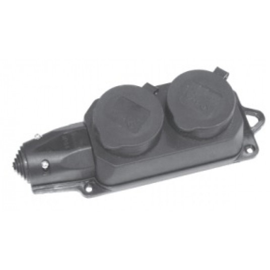 Listwa gumowa 2x230V 16A IP44 F-ELEKTRO F6.0371 -zdjęcie numer 1