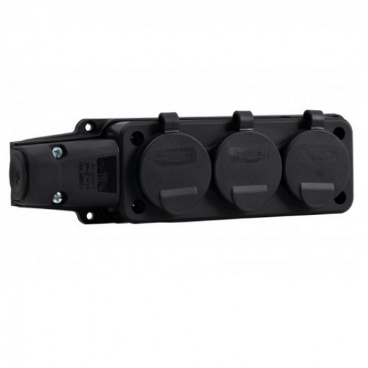 Listwa gumowa 3x230V 16A IP44 F-ELEKTRO F6.0372 -zdjęcie numer 1