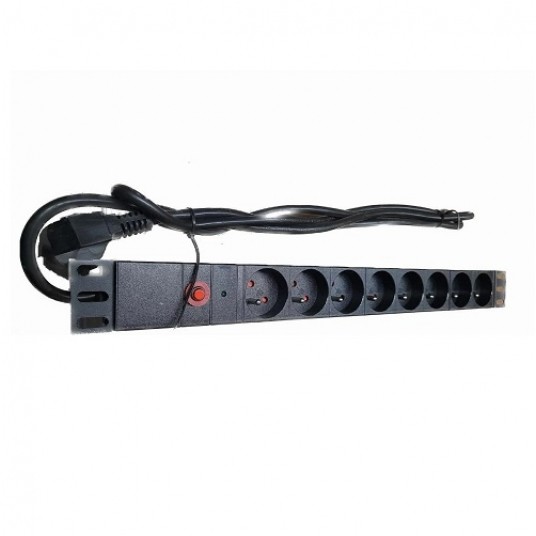 Listwa zasilająca 19" 8gn + PP LZ1U8GBW-Z SecNET -zdjęcie numer 1