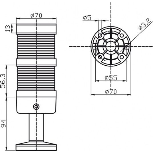 LT70\2-230 Kolumna sygnalizacyjna 230V LED SPAMEL -zdjęcie numer 2
