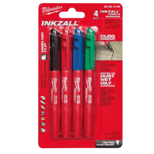 MILWAUKEE Marker INKZALL 4kolory (4szt) 48-22-3106 -zdjęcie numer 2