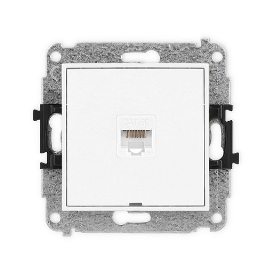 MINI biały MGKBO-1 Gniazdo komp. 1xRJ45 kat.5e KAR -zdjęcie numer 1