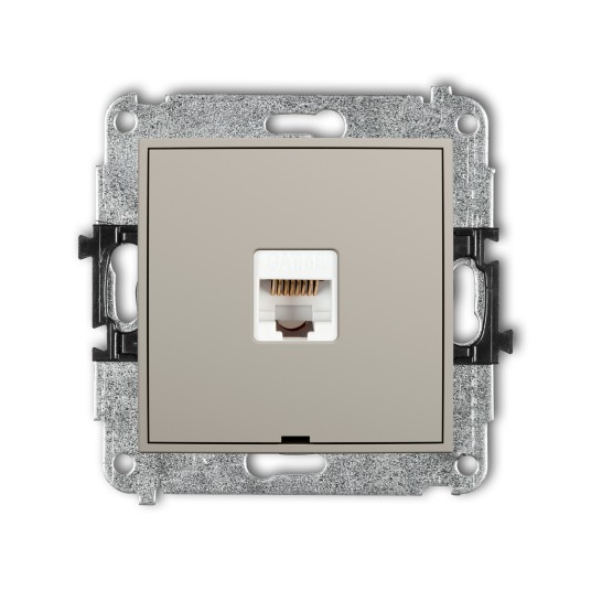 MINI taupe 60MGKBO-1 Gniazdo 1xRJ45 kat.5e KARLIK -zdjęcie numer 1