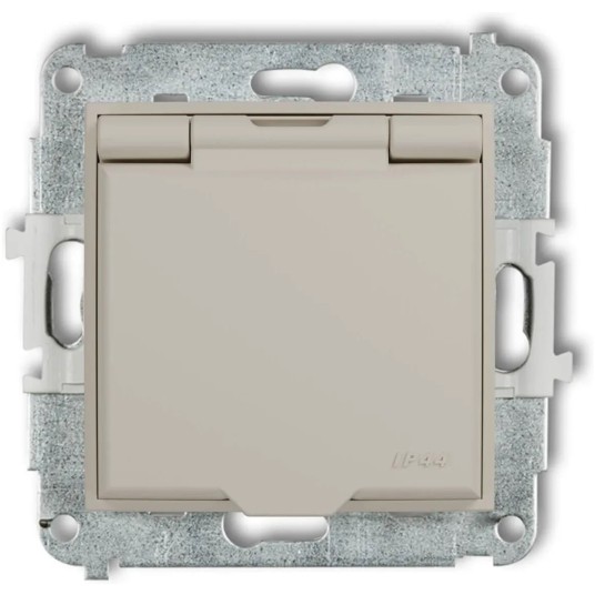 MINI taupe 60MGPb-1zp Gniazdo poj. IP44 KARLIK -zdjęcie numer 1