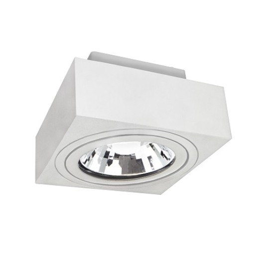 MIRORA 1xAR111 GU10 250V IP20 n/t kwadrat biała -zdjęcie numer 1