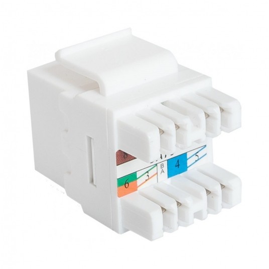 Moduł keystone RJ45 kat.6 UTP biały SecNET 104836 -zdjęcie numer 1