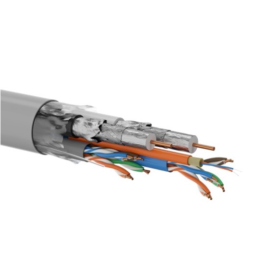 Multi-kabel 2xRG6 2xUTP5e 1xFTTH2J PVC Q-LANTEC -zdjęcie numer 1