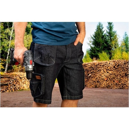 NEO KRÓTKIE SPODENKI DENIM ROZMIAR L 81-279-L -zdjęcie numer 2