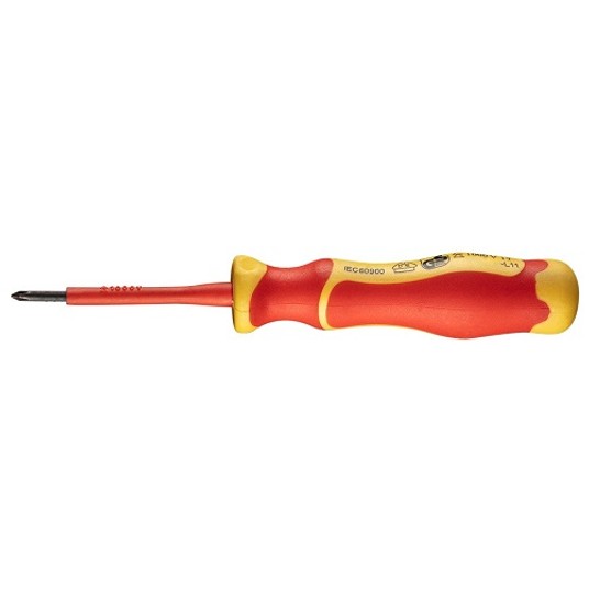 NEO Wkrętak krzyżowy PH0 x 3 x 60mm,1000V 04-137 -zdjęcie numer 1