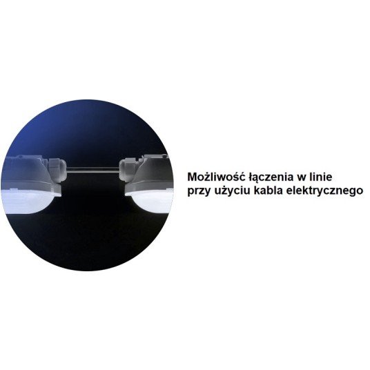 Opr. IP65 LED 150cm 8900lm 52W NW L.GIGANT 565784 -zdjęcie numer 3