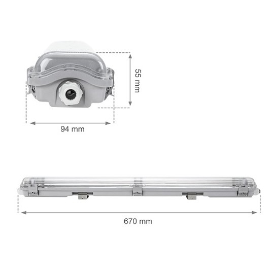 Oprawa IP65 do LED T8 2x0,6m LIMEA LED SP 514461 -zdjęcie numer 4