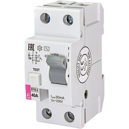 P302 40A 30mA AC wył.r-pr. ETI EFI6-P2 40/0,03A -zdjęcie numer 1
