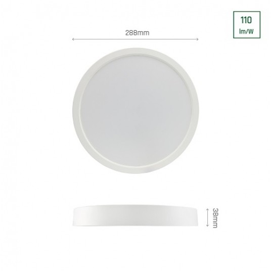Panel LED biały okrągły n/t 24W NW ALGINE 115162 -zdjęcie numer 2