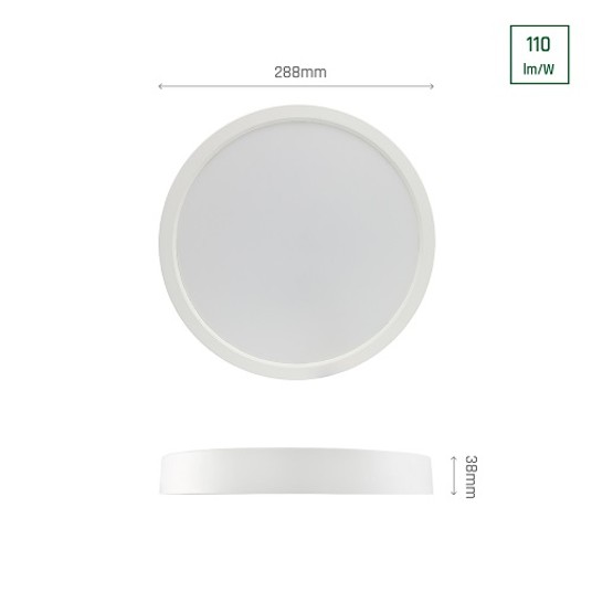 Panel LED biały okrągły n/t 24W NW ALGINE 115162 -zdjęcie numer 2