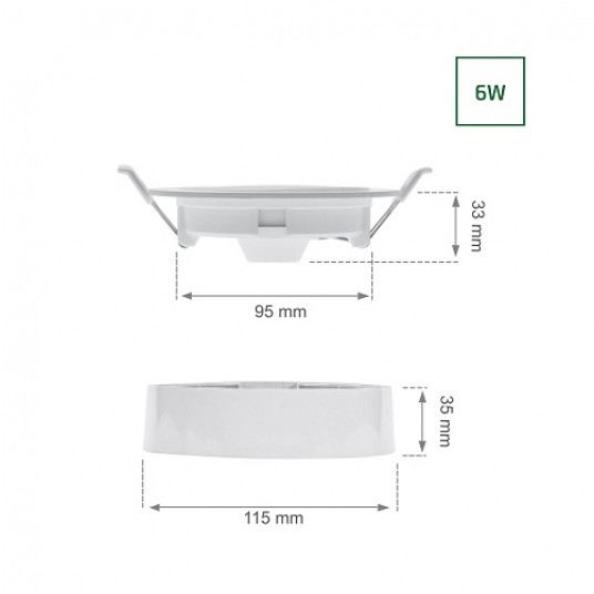 Panel LED okrągły 6W NW ALGINE 2w1 SPECT 139472 -zdjęcie numer 2