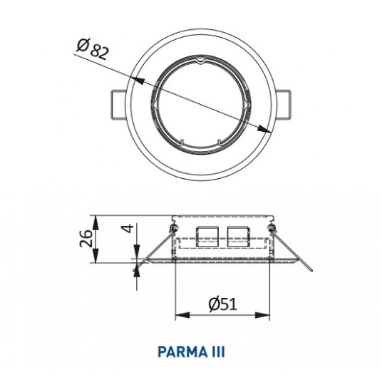 PARMA III okrągła uchylna chrom MR16 GTV 387616 -zdjęcie numer 2