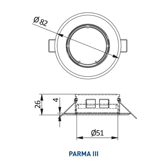 PARMA III okrągła uchylna chrom MR16 GTV 387616 -zdjęcie numer 2