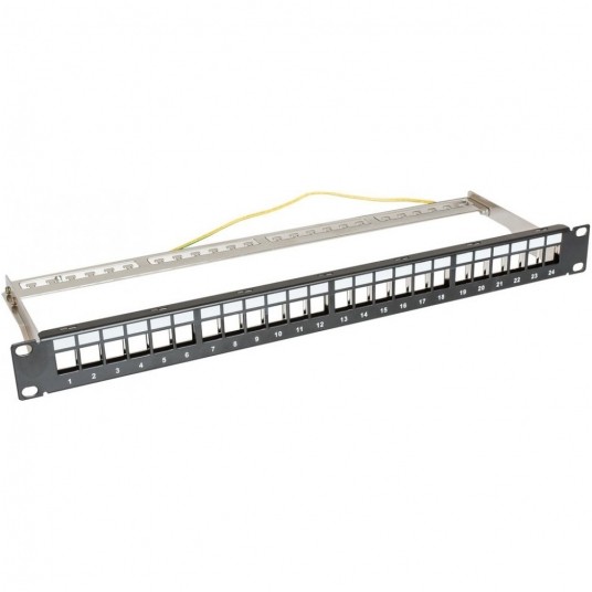 Patch panel 19" 24 porty 1U pusty SecNET 100883 -zdjęcie numer 1