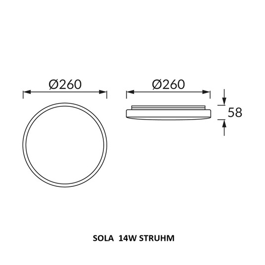 Plafon LED RCR IP44 14W NW SOLA LED C STRUHM 04319 -zdjęcie numer 2