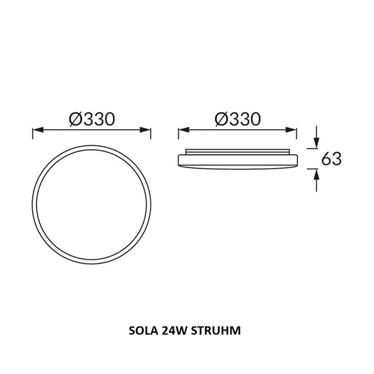 Plafon LED RCR IP44 24W NW SOLA LED C STRUHM -zdjęcie numer 2