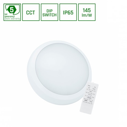 Plafon LED RCR IP65 24W/30W NYMPHEA CITY PRO141628 -zdjęcie numer 1