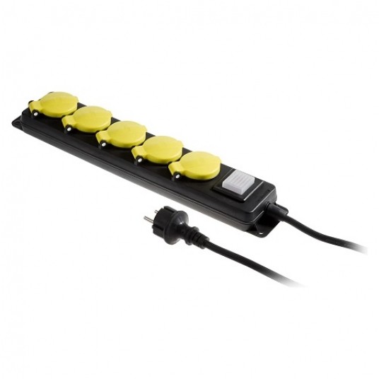 Przedł. 5gn+uz+wył 5m IP44 PLASTROL W-99488 -zdjęcie numer 1