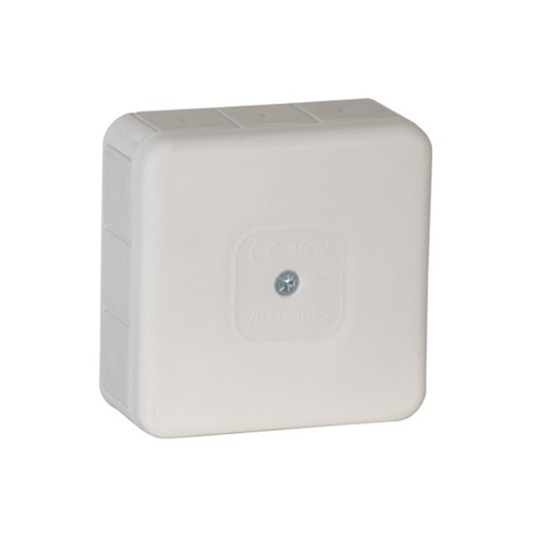 Puszka biała n/t 85x85x37 12-wl. IP55 VP 031-01 -zdjęcie numer 1