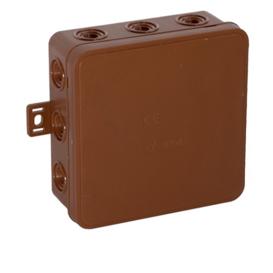 Puszka V7 brąz ViPlast 100x100x41 IP54 037-02 -zdjęcie numer 1