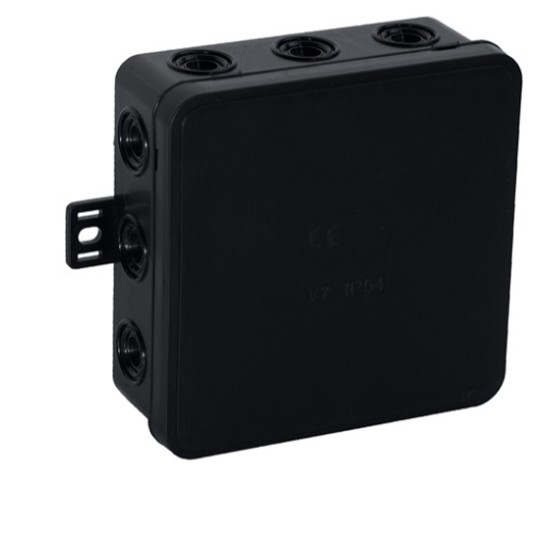 Puszka V7 czarna ViPlast 100x100x41 IP54 037-05 -zdjęcie numer 1